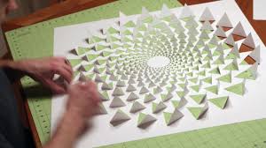 Collection of visual, scary and funny illusions. Mind Bending 3d Optical Illusion Wall Art Made Using One Sheet Of Paper