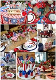 Bonnie's festive patriotic table setting. Fourth Of July Table Decorations Wild Country Fine Arts