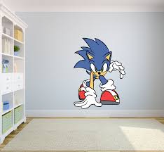 Running Sonic The Hedgehog Cartoon Game Decors Wall Sticker Art Design Decal For Girls Boys Kids Room Bedroom Nursery Kindergarten House Fun Home Decor Stickers Kids Bedroom Decor Boys Room Decor