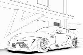 Plus, it's an easy way to celebrate each season or special holidays. Car Coloring Pages Toyota Supra Ferrari F40 Nissan Gt R Mclaren 720s Lamborghini Huracan Free Downloads