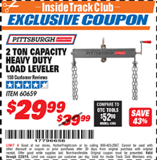 Harbor Freight Tools Coupon Database Free Coupons 25 Percent Off Coupons Toolbox Coupons 2 Ton Capacity Heavy Duty Load Leveler Chains, hook, load leveler, and more are accessories that make hoisting an engine out of its bay a lot easier and safer. 2 ton capacity heavy duty load leveler