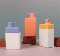 260ml 360ml White Square HDPE Plastic Shampoo Bottle With Lotion Pump 9oz  12oz