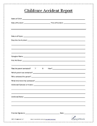 Child Accident Report Form Print And Fill Out Pdf Daycare Forms Opening A Daycare Childcare