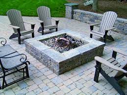 If you choose to do this, it is extremely important to insulate the patio from the heat given off by the fire. Small Scale Projects Timberstone Design Build Fire Pit Patio Square Fire Pit Paver Fire Pit