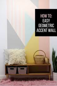 Easy Diy Geometric Accent Wall Geometric Wall Paint Diy Wall Painting Diy Accent Wall