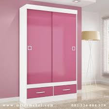 Beragam furniture kian diminati, tidak hanya kursi. Lemari Pakaian 2 Pintu Sliding Pink Mitra Mebel Furniture Jepara Toko Mebel Furniture Jual Furniture Online