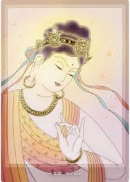 観音力カード 8 和顔 メッセージ 心は表情を作ります 表情は雰囲気を作ります 良きものは良き雰囲気から生まれます 微笑みは ファンタジーのキャラクターデザイン 仏教芸術 龍 絵