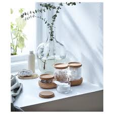 Saxborga 4 Glaser Deckel Tablett 5er Set Glas Kork Ikea Schweiz In 2020 Bathroom Tray Cork Lid Cork