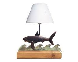 Shark Mechanical Table Lamp Shark Copper Artwork Table Lamp