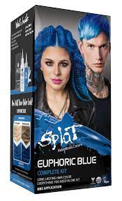 The dye on its own forms a protective shield that prevents the color from washing out. Splat Original Complete Kit Euphoric Blue Semi Permanent Hair Dye