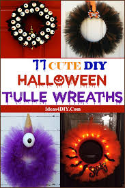 Tie strips by wrapping them around the wreath and double knotting them at the outside edge. 11 Cute Diy Halloween Tulle Wreaths
