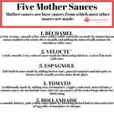 76 Best 5 Mother Sauces Images 5 Mother Sauces Food