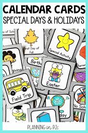 Calendar Cards Holidays And Special Days In 2020 Classroom Calendar School Calendar School Events