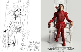 Iconic movies film posters hunger games poster. The Hunger Games Mockingjay Part 2 Movie Poster Drawing Miss Observation