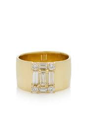 5 out of 5 stars. Clarity Yellow Gold And Diamond Cigar Band Ring By Mindi Mond Moda Operandi