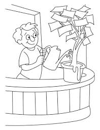 New free coloring pagesbrowse, print & color our latest. A Boy Giving Water In The Money Plant Coloring Pages Download Free A Boy Giving Water In The Mo Plant Coloring Pages Coloring Pages For Kids Star Wars Colors