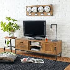 Meuble Tv 1 Porte 2 Tiroirs En Manguier Massif Et Metal Noir Muebles Para Tv Muebles Gabinetes De Tv