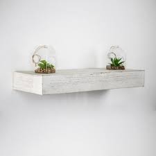 .bathroom with these 15 shelf ideas that are sure to make your bathroom look neat and clean. Whitewashed Wood Floating Shelf 24 In Wood Floating Shelves Floating Wall Shelves Floating Shelves