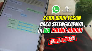 Berikut beberapa cara mengubah tulisan di whatsapp. Cara Membuat Baca Selengkapnya Di Whatsapp Tanpa Aplikasi Youtube