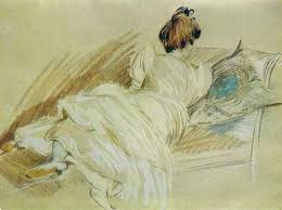 Paul Cesar Helleu On The Sofa Art Artist Painting