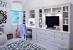 Floor To Ceiling Wall Unit With Desk And Bookcases