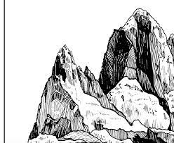 Fitzroy Mountain Illustration Mountain Illustration Black And White Drawing