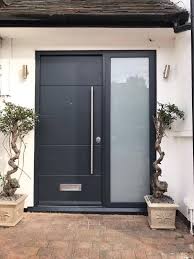 Gorgeous front porch inspiration front door. Modern Front Entrance Door With Side Panel All Our Doors Have Double Laminate Sledgehammer Proof Gl Contemporary Front Doors Porch Design Entrance Door Design