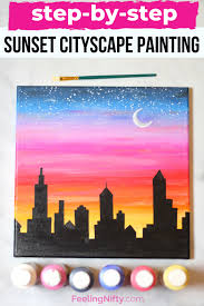 Ensure that you'll be working with colors close to each other from the color wheel to build up harmony. How To Paint A Sunset Cityscape For Beginners Easy