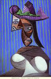 Pablo Picasso Woman In A Stripped Hat Olga S Gallery Picasso Portraits Pablo Picasso Art Pablo Picasso Paintings