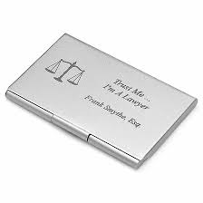 500 to 999pieces manganese steel engraved matt finish metal business card holder by gift box packing. Legal Theme Engraved Business Card Holder Executive Gift Shoppe