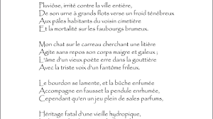 Découvrez 78 citations de charles baudelaire sélectionnées par mon poeme fr. Baudelaire Charles Spleen Pluviose Irrite Contre La Ville Entiere Youtube