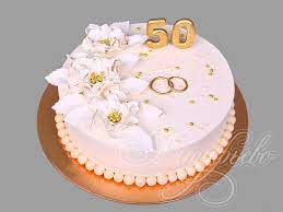 Торт на Золотую Свадьбу 50 лет 23122822 стоимостью 5 650 рублей - торты на  заказ ПРЕМИУМ-класса от КП «Алтуфьево»