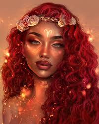 A R I E S Pinterest Neesawali Aries Art Aries Aesthetic Black Girl Art