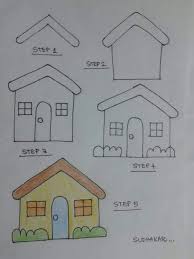 Here is a very simple lesson on <em>how to draw an anime boy for kids</em>, step by step. Draw House Step By Step House Drawing For Kids Drawing Lessons For Kids Art Drawings For Kids