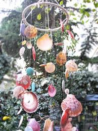 Whimsical Beach Style Sea Shell Hanging Mobile Wind By Churnmilk Shell Wind Chimes Wind Chimes Diy Wind Chimes