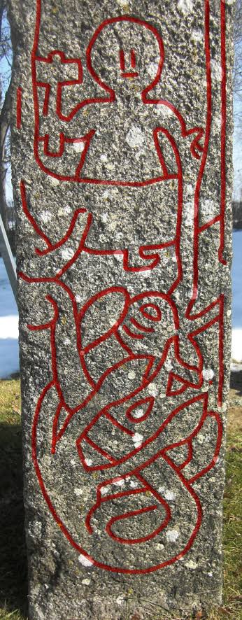 The Altuna Runestone depicting Thor fishing for Jörmungandr and ...