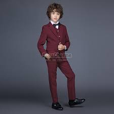 Acheter des robes de mariée pas cher en ligne à veaul.com aujourd'hui! Costume Enfant Ceremonie Mariage Tenue De Bapteme Garcon Pas Cher Couleur Bordeaux Avec 4 Pieces Costume Garcon Costume Enfant Tenue Bapteme