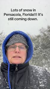 Snow in Pensacola,Florida. So far about 6 inches and it’s still snowing  hard. #snow #floridasnow #followme