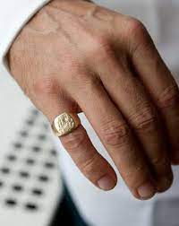 This ring will be especially beautiful as a pinky ring will look great on any finger you choose to wear it. Gold Id Pinky Ring Signet Ring Men Mens Pinky Ring Mens Rings Fashion