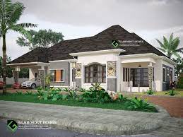 4 Bedroom Bungalow Design With A 2 Car Garage Attached For Bungalow Design Modern Bungalow House Bungalow House Design