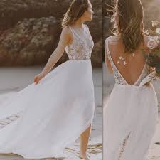 Check out our beach wedding dress selection for the very best in unique or custom, handmade pieces from our dresses shops. Laguna Beach Bohemian Wedding Dress Lace Beach Wedding Etsy