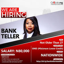 Search and apply for the latest bank teller jobs. Urgent Vacancy For Bank Tellers Jobs Vacancies Nigeria