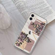 Floral Phone Case For Iphone 13 12 Mini 11 Pro Max Xs X Xr 7 8 Plus Clear Phone Cover With Collage Aesthetic Abstract Design Galaxy S10 Plus Floral Phone Case Iphone Phone Cases Iphone Cases