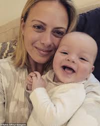 Pregnant Sylvia Jeffreys shares picture of her sweet eight-month-old son Oscar  'couch-surfing'