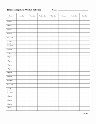 Time Management Chart Template Best Of 5 Best Of 24 Hour Time Table Chart Blank Sched In 2020 Daily Schedule Template Weekly Planner Template Weekly Schedule Printable