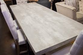 Solid concrete table for the biggest, baddest dining rooms. Concrete Laminate Top Dining Table Pottery World