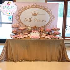 The overall look of pink and gold shower decorations couldn't be more perfect to set the stage for a fabulous day. Little Princess Pink And Gold Baby Shower The Iced Sugar Cookie