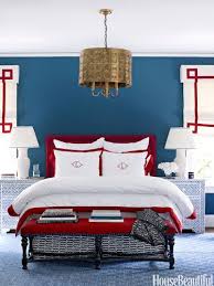 A 1940s Suburban Update Bedroom Red Blue Rooms Blue Bedroom