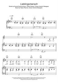 Namika Lieblingsmensch Noten Klaviernoten Digital Sheet Music Sheet Music Sheet Music Direct