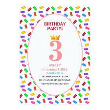 3rd Kid Birthday Invitation Zazzle Com Birthday Invitations Birthday Invitations Kids Kids Birthday